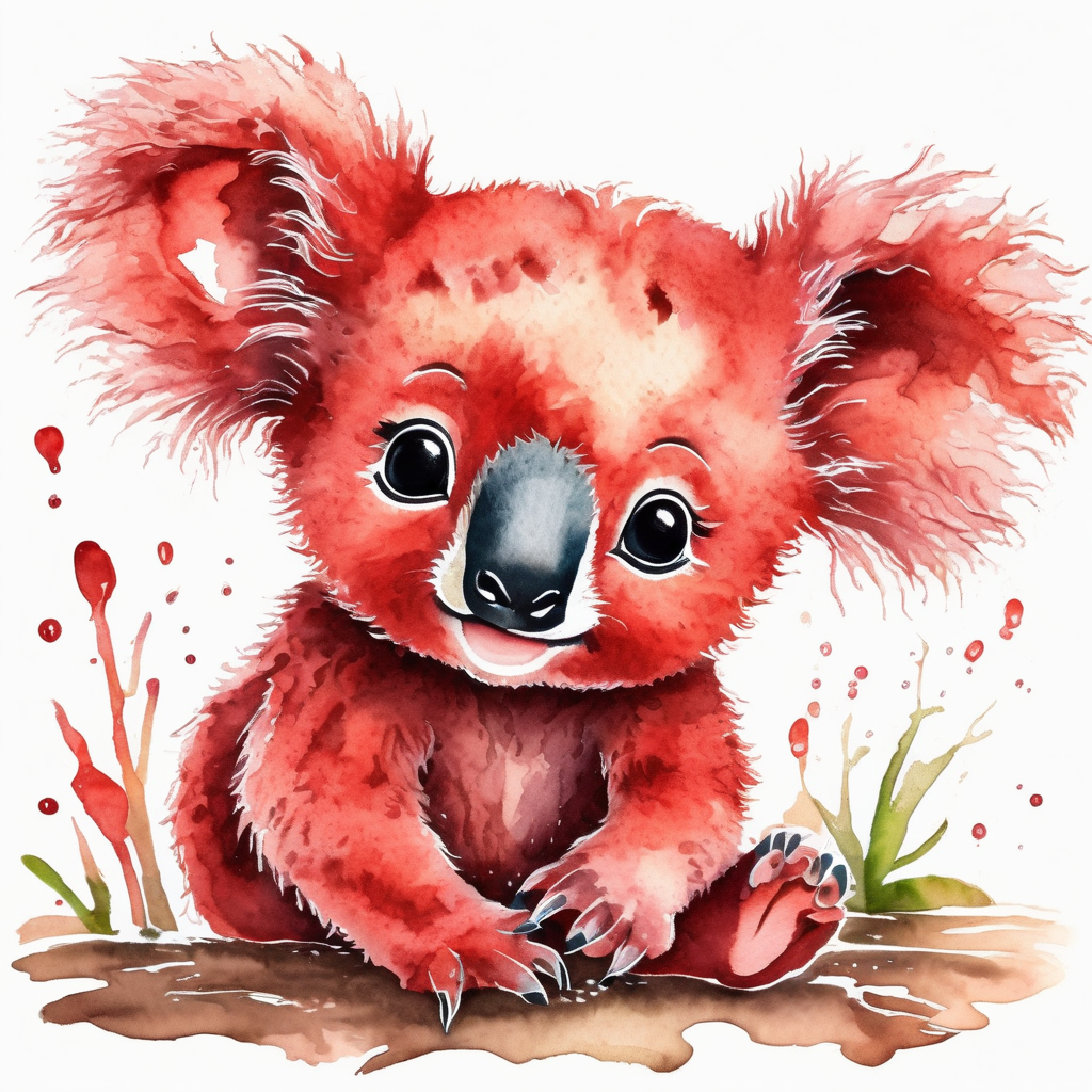 Story illustration: Kiki the Red Koala's Silly Splash Day!