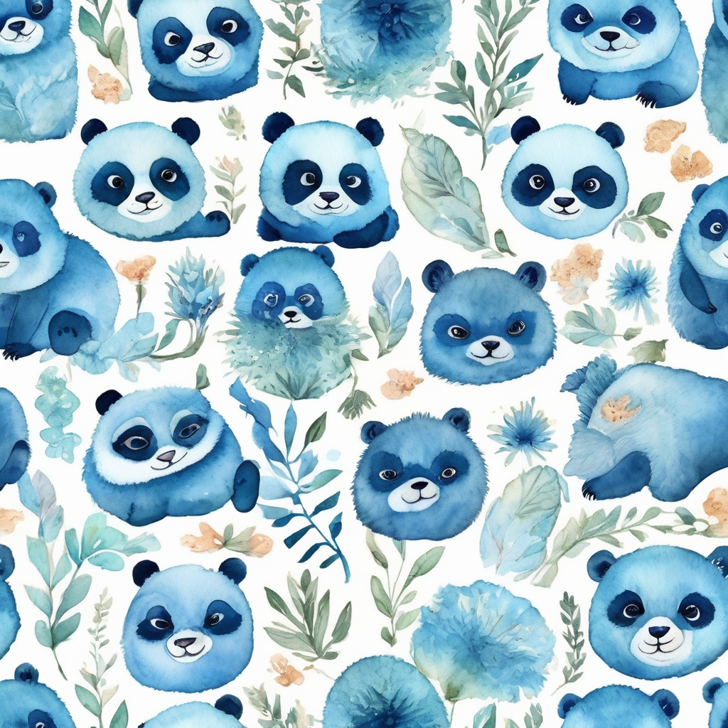 Story illustration: Pippin the Blue Panda's Kindness Adventure